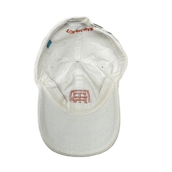 Tori Richard Baseball Hat Cap White Orange Embroidered Logo TR Adjustable - Picture 6 of 8